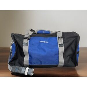 NWOT SAMSONITE 20"Gym/Duffel/Carry-on‎ Travel Bag+Shoulder Strap Blue/Black/Gray